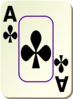Bordered Ace Of Clubs Clip Art
